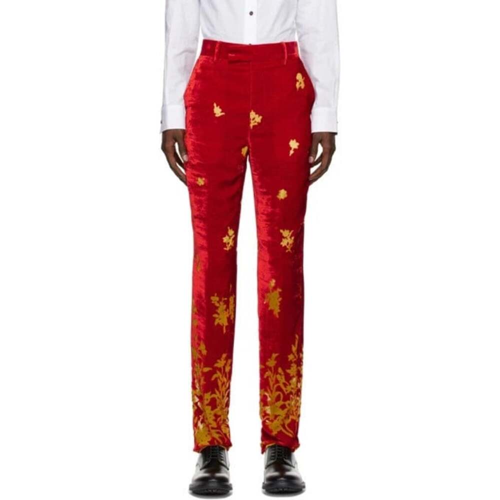 Paul Smith 50th Anniversary Velvet Trousers US 34 EU 50 Mens Dark Orange $995